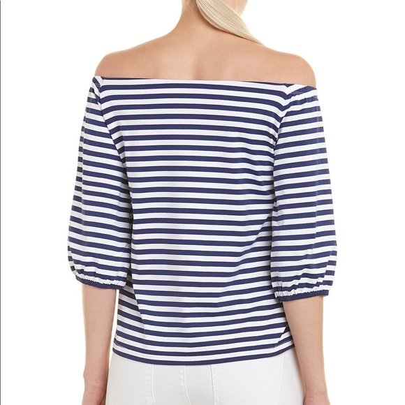 NWT J McLaughlin Kay Bangle Stripe Off Shldr Top - Picture 3 of 6